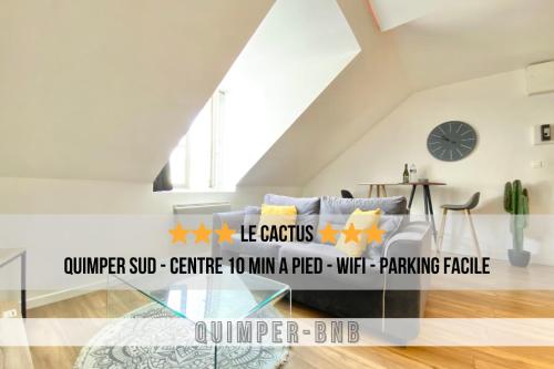 LE CACTUS - Beau T2 - 10 min du centre à pied et parking facile - Location saisonnière - Quimper
