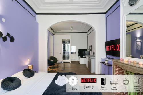 NG SuiteHome - Lille l Roubaix Trichon - Balnéo - Netflix - Wifi - Location saisonnière - Roubaix