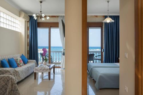 Kyma beach accommodation Poseidon apartment 6 guests near ioannis kafenagogeio kolibari