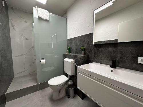 淋浴間, Premium Apartments Schwetzingen, Heidelberg, Speyer in 施韋青根