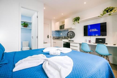 Santorini Studio no Brás com Piscina/Metrô Brás, São Paulo