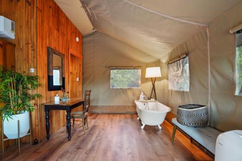 Hill Country Safari Tent and Recreational Pavilion and Cowboy Pool! in Dripping Springs, USA