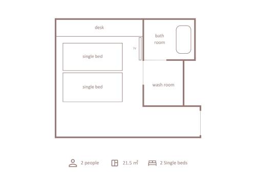 Minn二条城 Room Type - Economy Twin Room