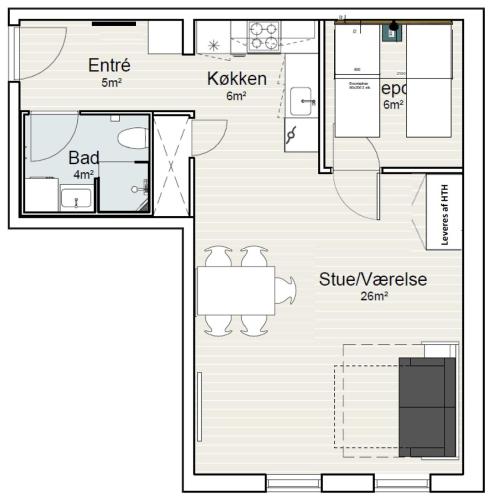 2 twin beds, 1 sofa bed