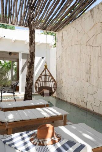 Magical El Cenote Villa boho 6 people private pool in Tulum, Mexico