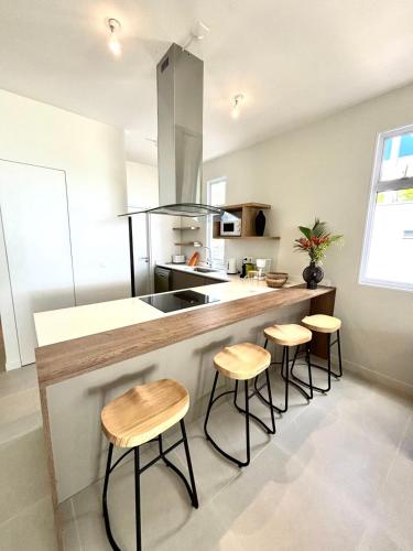 Kjøkken, GAIA Lodge seaside in Paea