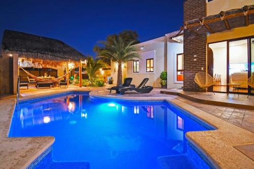 Oceanview rooftop private pool game room & bar in La Paz, Mexico