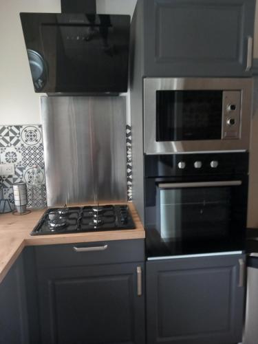 Kitchen, Gite L'hirondelle en Auvergne in Champs