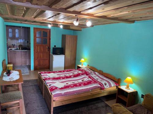 1 double bed