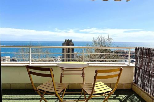 Monte Carlo Vista - Vue Mer - Terrasse - Location saisonnière - Beausoleil