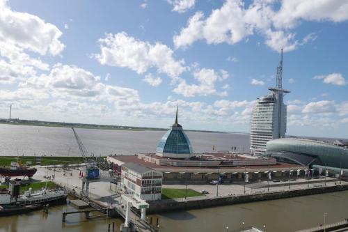 Weser-Panoramablick 10. OG. ColumbusCenter in Bremerhaven, Deutschland