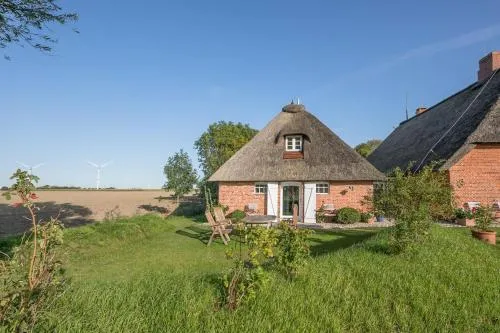 Idyllische kleine Reetdachkate mit Blick über die Felder - Kamin, Terrasse & Privatparkplatz in Simonsberg, Deutschland