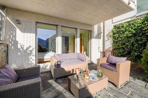 Balkon/terasa, Feeling Home Lugano - Happy Rentals in Canobbio