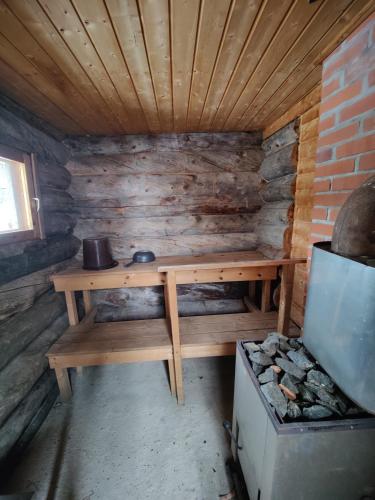 Szauna, Lakeside Cabin Hukkajärvi no electricity no running water (Lakeside Cabin Hukkajarvi no electricity no running water) in Enontekio