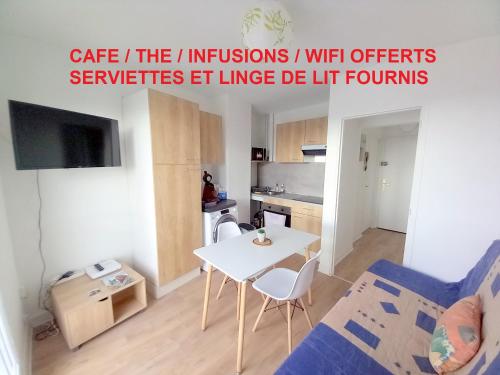 Appartement 28m2 proche gare SNCF+café+thé+WIFI gratuits