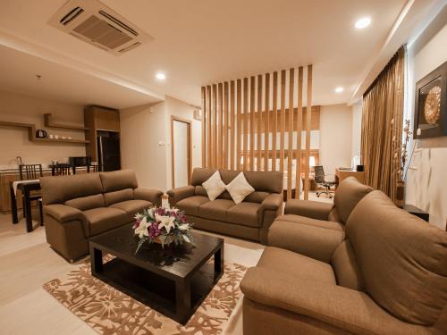 salon détente/TV commun, Garden Sentral Hotel in Kuala Belait