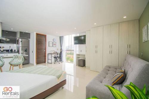 Cozy studio in Poblado, parking, NO FEE 1107, Medellín (fotografie 8)
