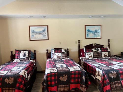 1 queen bed, 2 twin beds