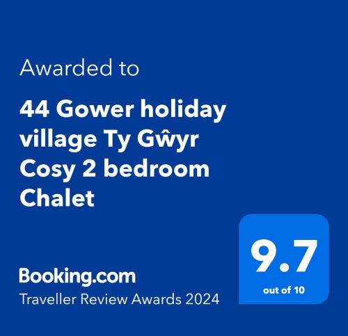 44 Gower holiday village Ty Gŵyr Cosy 2 bedroom Chalet