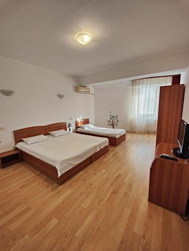 1 king bed, 1 twin bed, 1 sofa bed