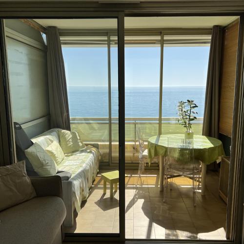 Studio devant la mer avec vue et plage - Location saisonnière - Villeneuve-Loubet