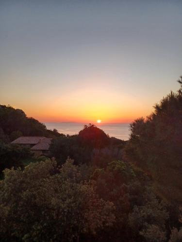 Villa La Lecceta surrounded by greenery and sea view with sunset, Costa Paradiso