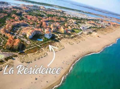 Résidence plage d argos vue mer accès direct plage port-leucate avec piscine et appartement avec ascenseur - Location saisonnière - Leucate