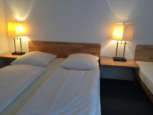 1 queen bed, 2 twin beds