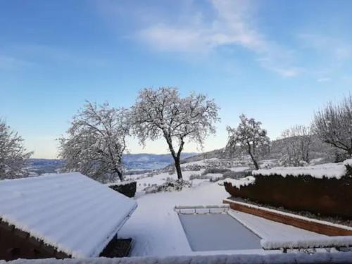 Chalet avec vue panoramique sur les Montagnes du Mole et la chaîne des Aravis piscine chauffée à 5 min des pistes de la station des Brasses