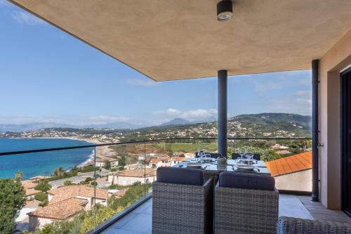 Erkély/terasz, Les Terrasses de l'Isolella - Vue mer et montagne in Porticcio