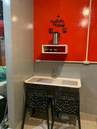 ห้องครัว, Brás, 25, Expo Center Norte, Vinho Grátis, Anhembi, Feirinha da madrugada, Estacionamento (Charmoso Studio - AR - Vinho Gratis - Bras - Expo Center Norte - Anhembi - Feirinha da madrugada - E) in ปารี