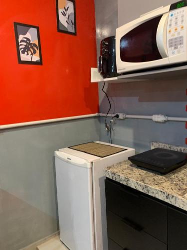 ห้องครัว, Brás, 25, Expo Center Norte, Vinho Grátis, Anhembi, Feirinha da madrugada, Estacionamento (Charmoso Studio - AR - Vinho Gratis - Bras - Expo Center Norte - Anhembi - Feirinha da madrugada - E) in ปารี