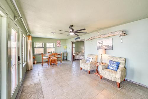 Lakefront Eufaula Cabin with Fire Pit and Private Dock