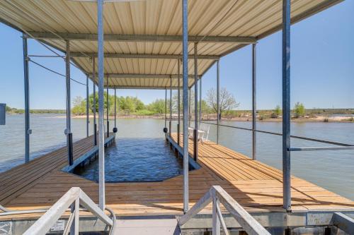 Lakefront Eufaula Cabin with Fire Pit and Private Dock