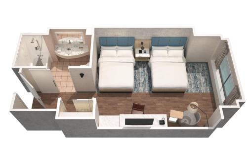 2 double beds