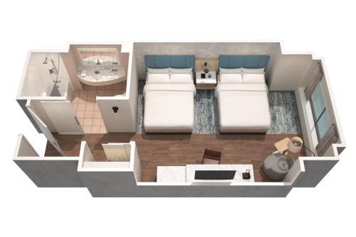 2 queen beds