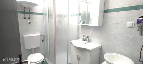 浴室, apartmani Nina Šišan (apartmani Nina Sisan) in 利斯也