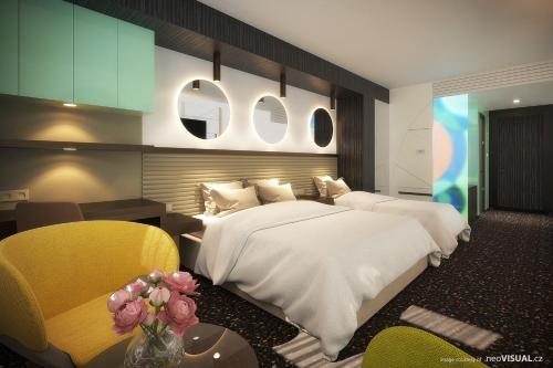 1 queen bed, 1 twin bed