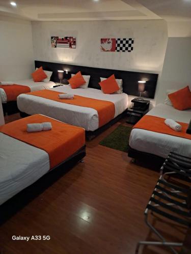 1 king bed, 3 twin beds