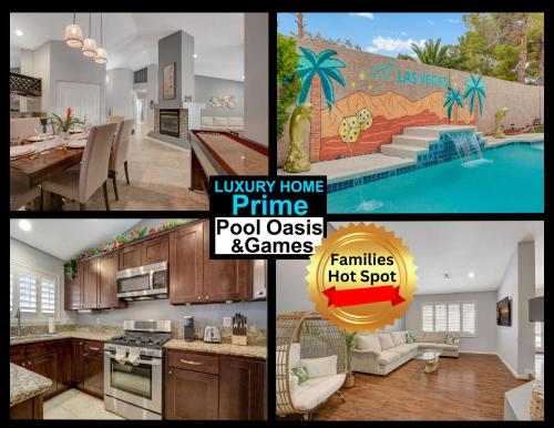 Mirage Pool House - Heart of LV, Swimming Pool, Games, heavenly relaxation – khách sạn tại Summerlin
