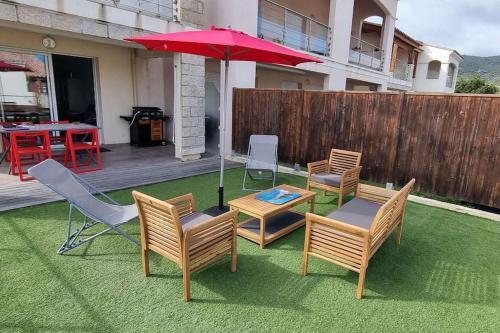 Appartement porto pollo100 m plage 4-6 pers - Location saisonnière - Serra-di-Ferro