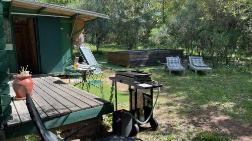 Chalet avec piscine privée dans la forêt