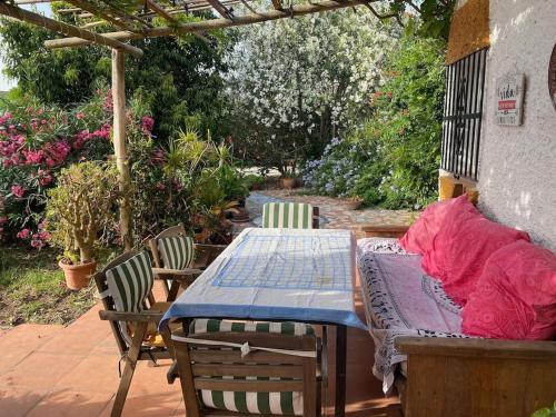 Perro Andaluz Cottage with flower garden in Zahora