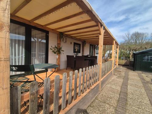 ระเบียง/ชานเรือน, vakantiehuisje Holterberg in โฮลเตน