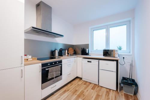 virtuve, Apartmán U sklepů (Apartman U sklepu) in Hovorany