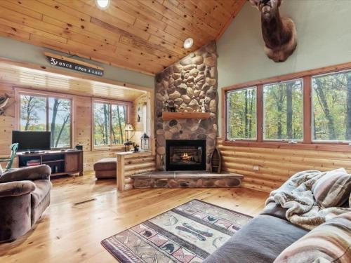 Winter Hideaway Lakeside Cabin Snowmobile