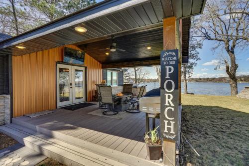 . Fire Pit and Dock Lakefront Cabin in Zimmerman!