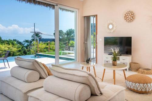 Boho Sea View Villa-Tranquil 2BR Escape KBR19