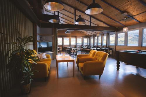 gedeelde lounge/tv-ruimte, Voss Vandrarheim Hostel in Vossevangen