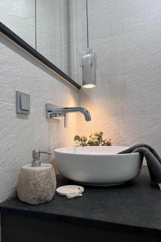浴室, Ferienwohnung Seckenheim - stilvoll übernachten zwischen Mannheim und Heidelberg ideal für Kurztrips (Ferienwohnung Seckenheim - stilvoll ubernachten zwischen Mannheim und Heidelberg ideal fur Kurztrips) in 塞肯海姆